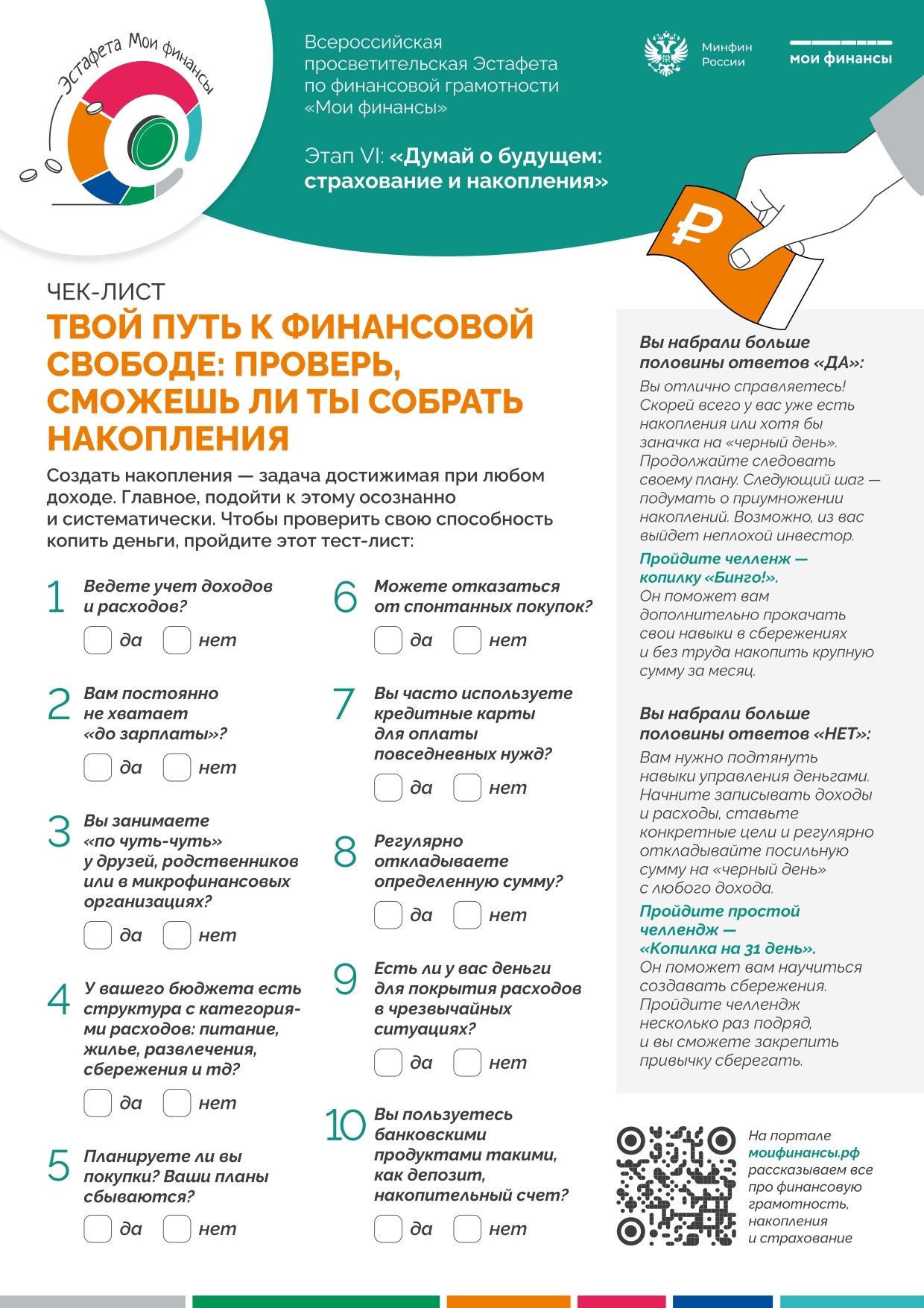 Чек-лист к финансовой свободе